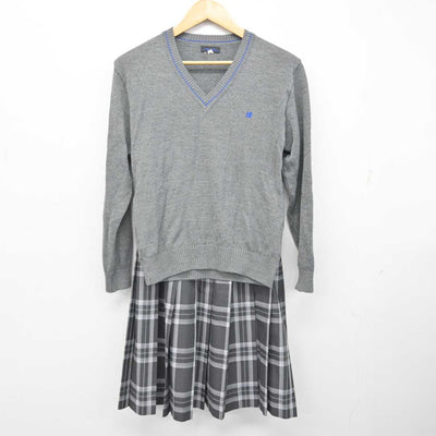 【中古】埼玉県 叡明高等学校 女子制服 2点 (ニット・スカート) sf073949