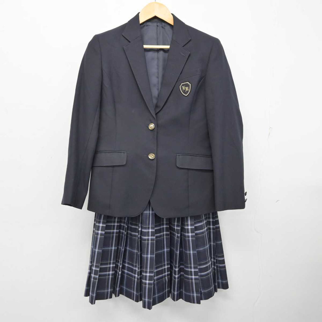 中古】埼玉県 叡明高等学校 女子制服 3点 (ブレザー・ニット