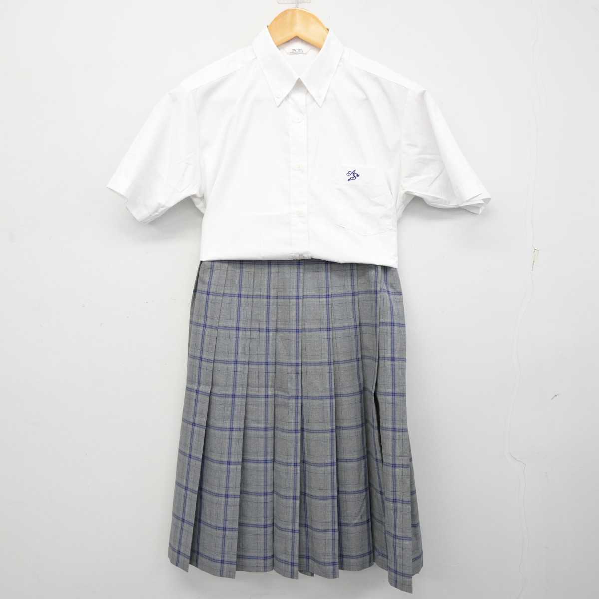 【中古】兵庫県 尼崎双星高等学校 女子制服 3点 (シャツ・スカート) sf074037