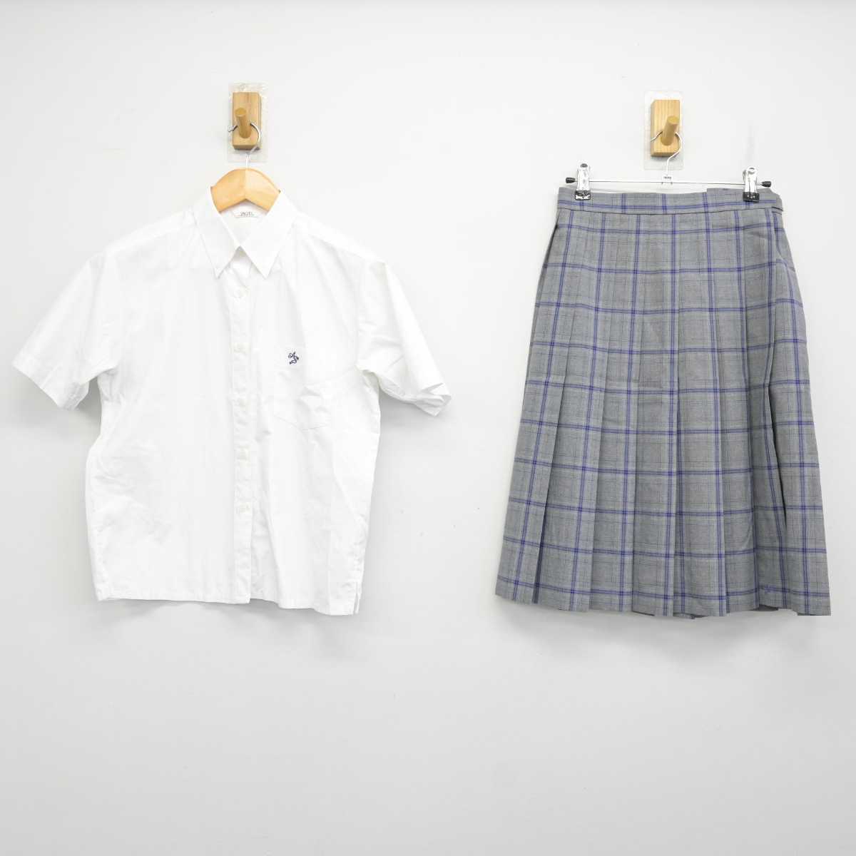 【中古】兵庫県 尼崎双星高等学校 女子制服 3点 (シャツ・スカート) sf074037