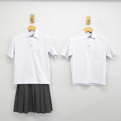 【中古】大阪府 住道中学校 女子制服 3点 (シャツ・スカート) sf074042