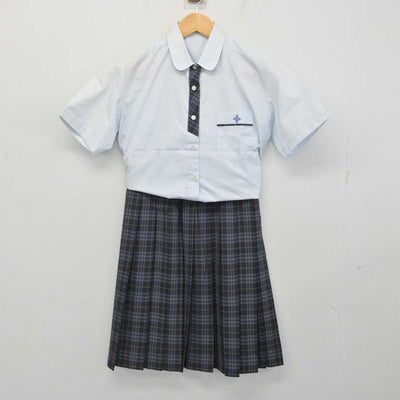 【中古】岐阜県 大垣日本大学高等学校 女子制服 2点 (シャツ・スカート) sf074076