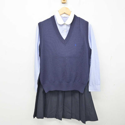 【中古】埼玉県 芸術総合高等学校 女子制服 3点 (ニットベスト・シャツ・スカート) sf074082