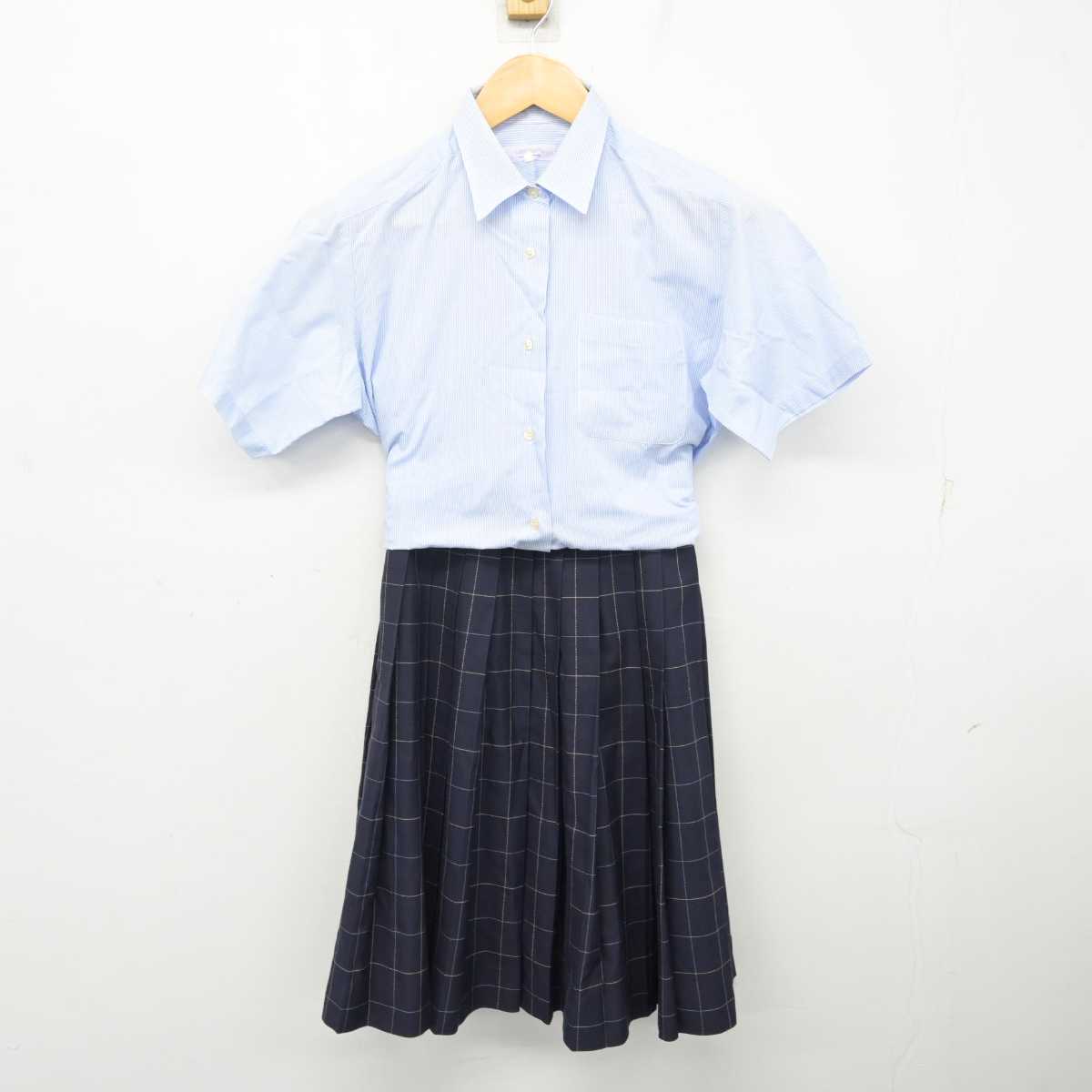 【中古】広島県 西条農業高等学校 女子制服 2点 (シャツ・スカート) sf074100