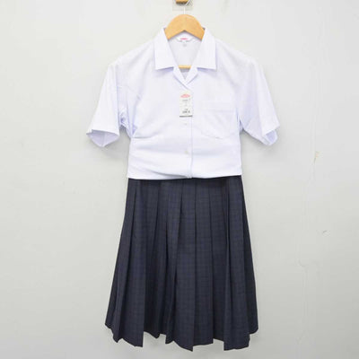 【中古】福岡県 福岡市内中学標準服 女子制服 2点 (シャツ・スカート) sf074102