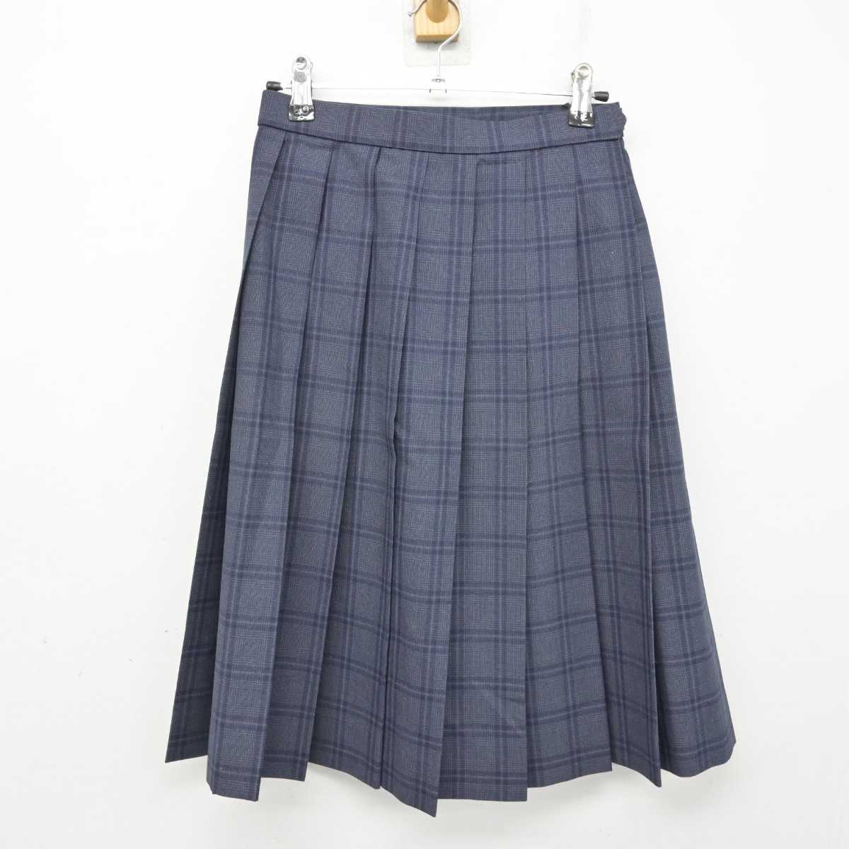 【中古】福岡県 青豊高等学校 女子制服 2点 (ニットベスト・スカート) sf074104