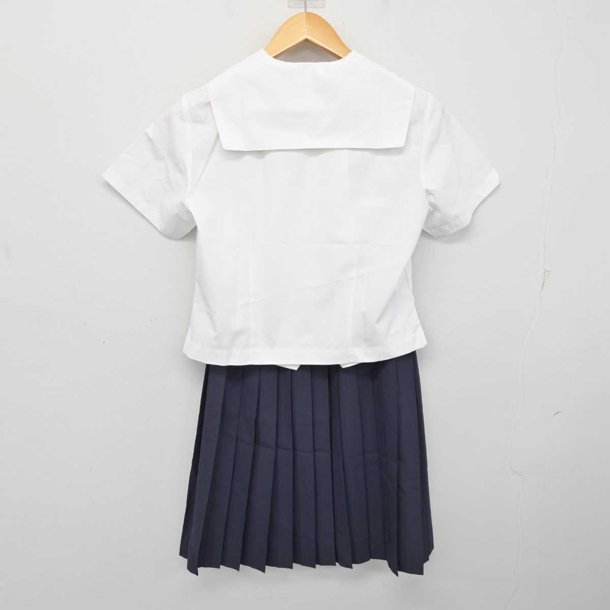 【中古】兵庫県 網干中学校 女子制服 3点 (シャツ・スカート) sf074112