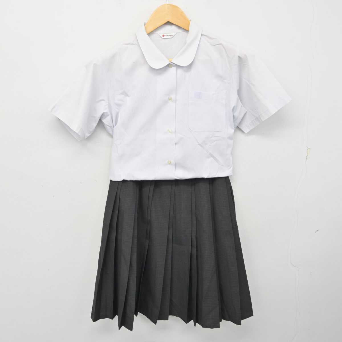 【中古】神奈川県 相模原中等教育学校 女子制服 3点 (ニットベスト・シャツ・スカート) sf074119