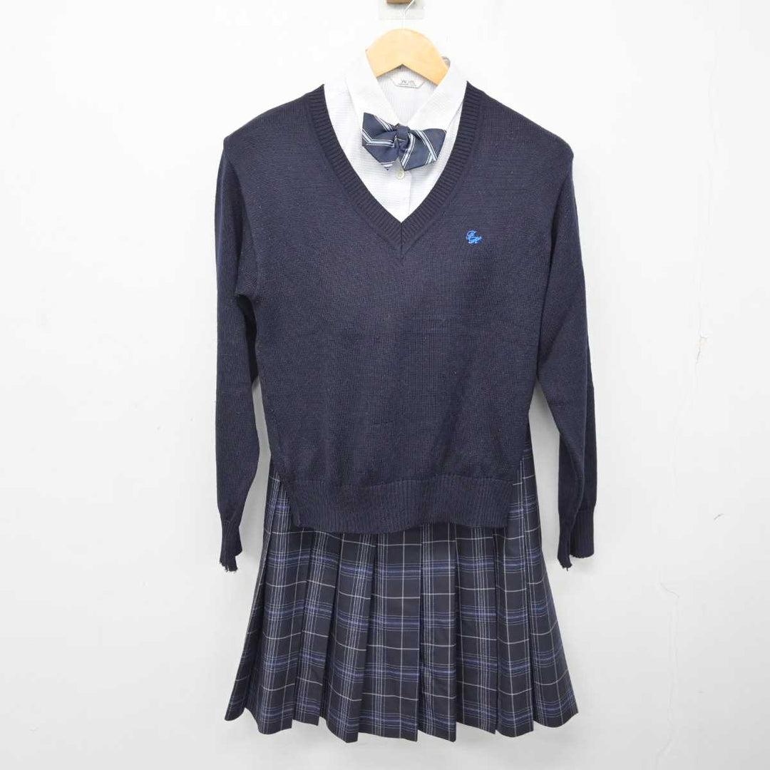 【中古】富山県 伏木高等学校 女子制服 5点 (ブレザー・ニット・シャツ・スカート) sf074123