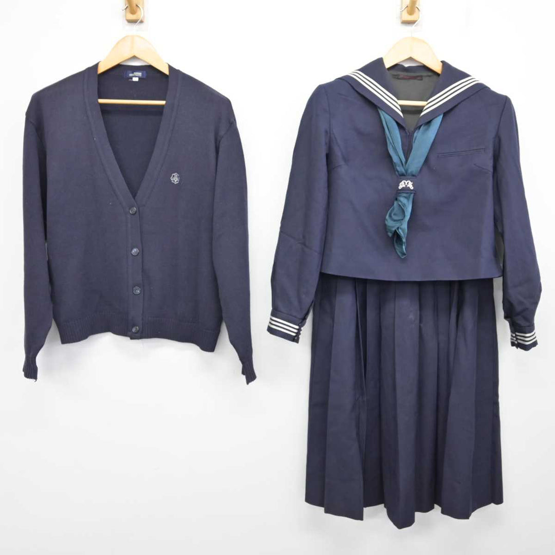 中古】兵庫県 武庫川女子大学附属高等学校 女子制服 4点 (セーラー服・ニット・スカート) sf074148 | 中古制服通販パレイド