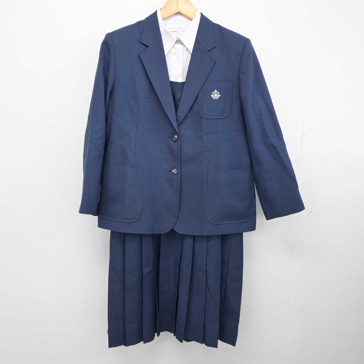 【中古】東京都 あきる野市立増戸中学校 女子制服 3点 (ブレザー・シャツ・ジャンパースカート) sf074160