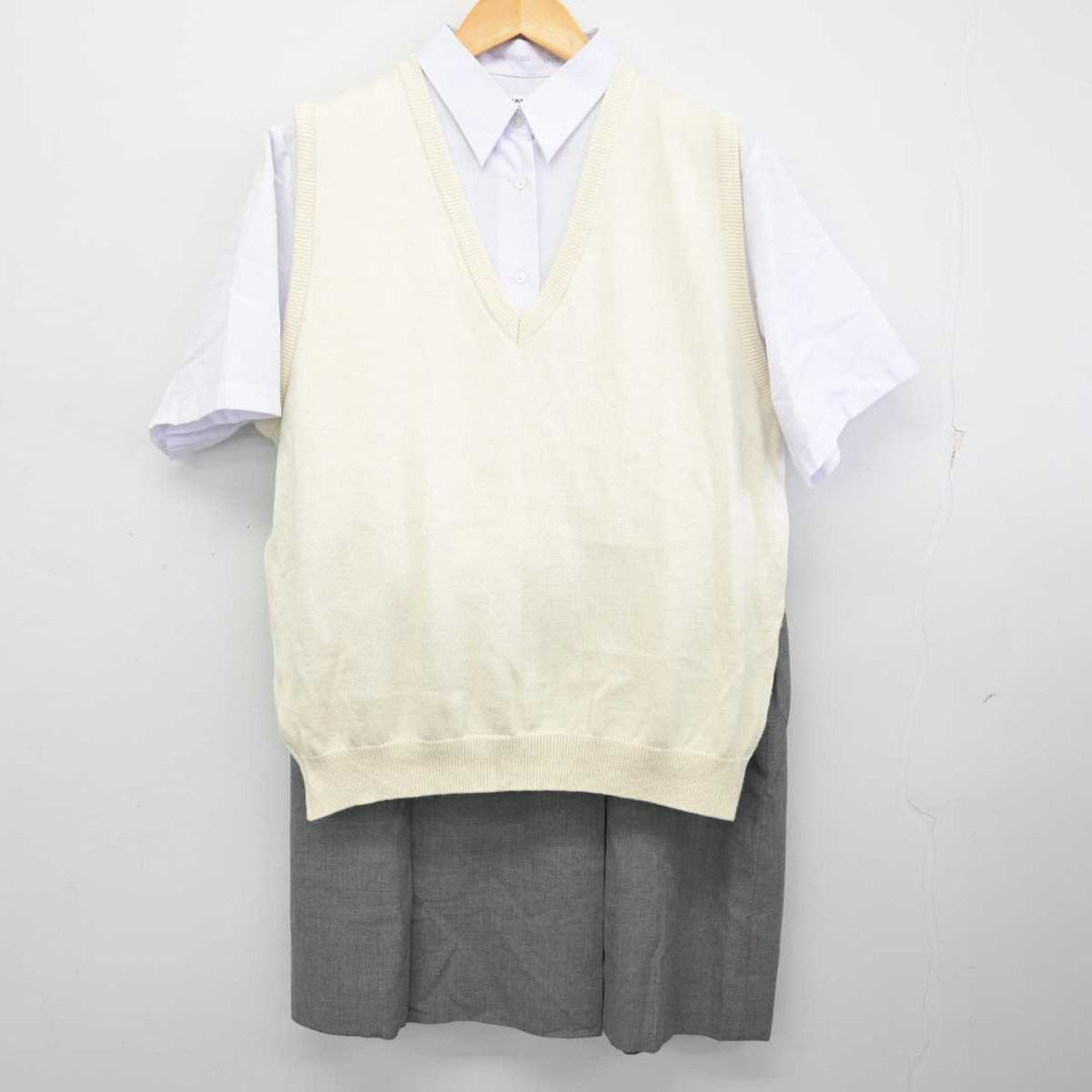 中古】東京都 あきる野市立増戸中学校 女子制服 3点 (ニットベスト・シャツ・スカート) sf074162 | 中古制服通販パレイド