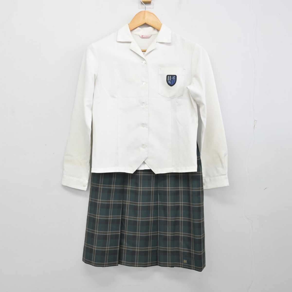 【中古】三重県 松阪商業高等学校 女子制服 4点 (ブレザー・ニット・シャツ・スカート) sf074164