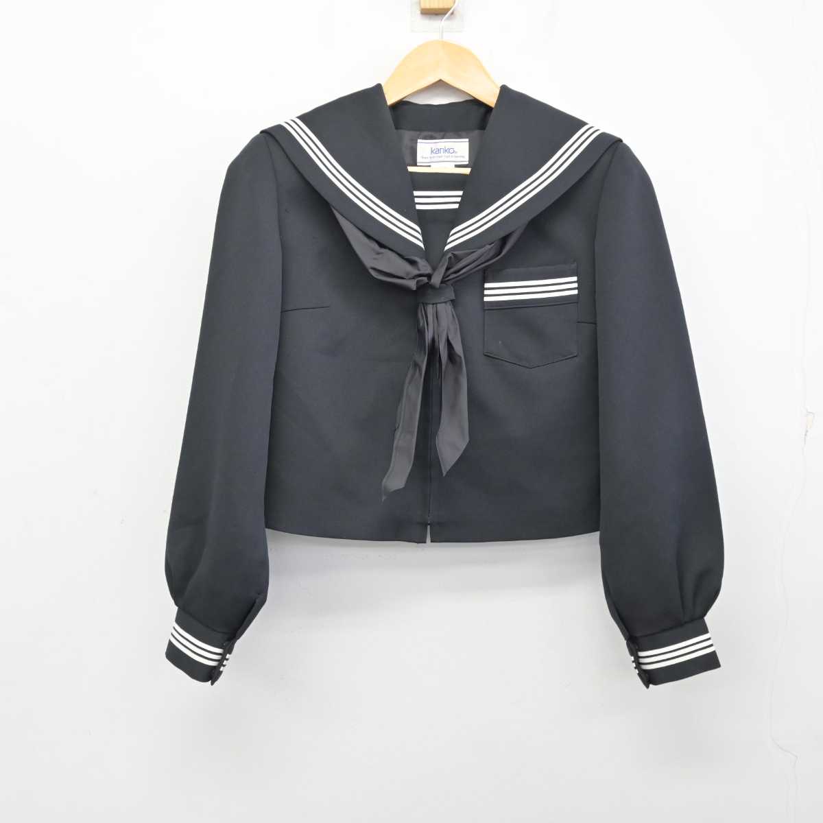 【中古】三重県 明和町立明和中学校 女子制服 3点 (セーラー服・スカート) sf074168