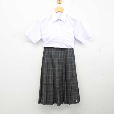 【中古】三重県 鬼山市立中部中学校 女子制服 2点 (シャツ・スカート) sf074170