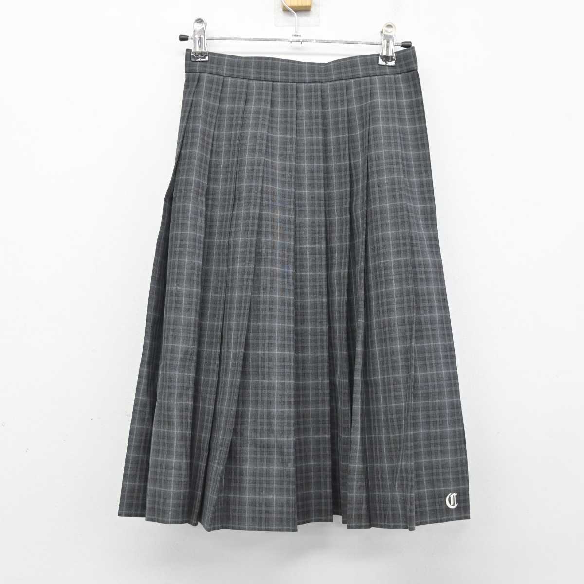 【中古】三重県 鬼山市立中部中学校 女子制服 2点 (シャツ・スカート) sf074170