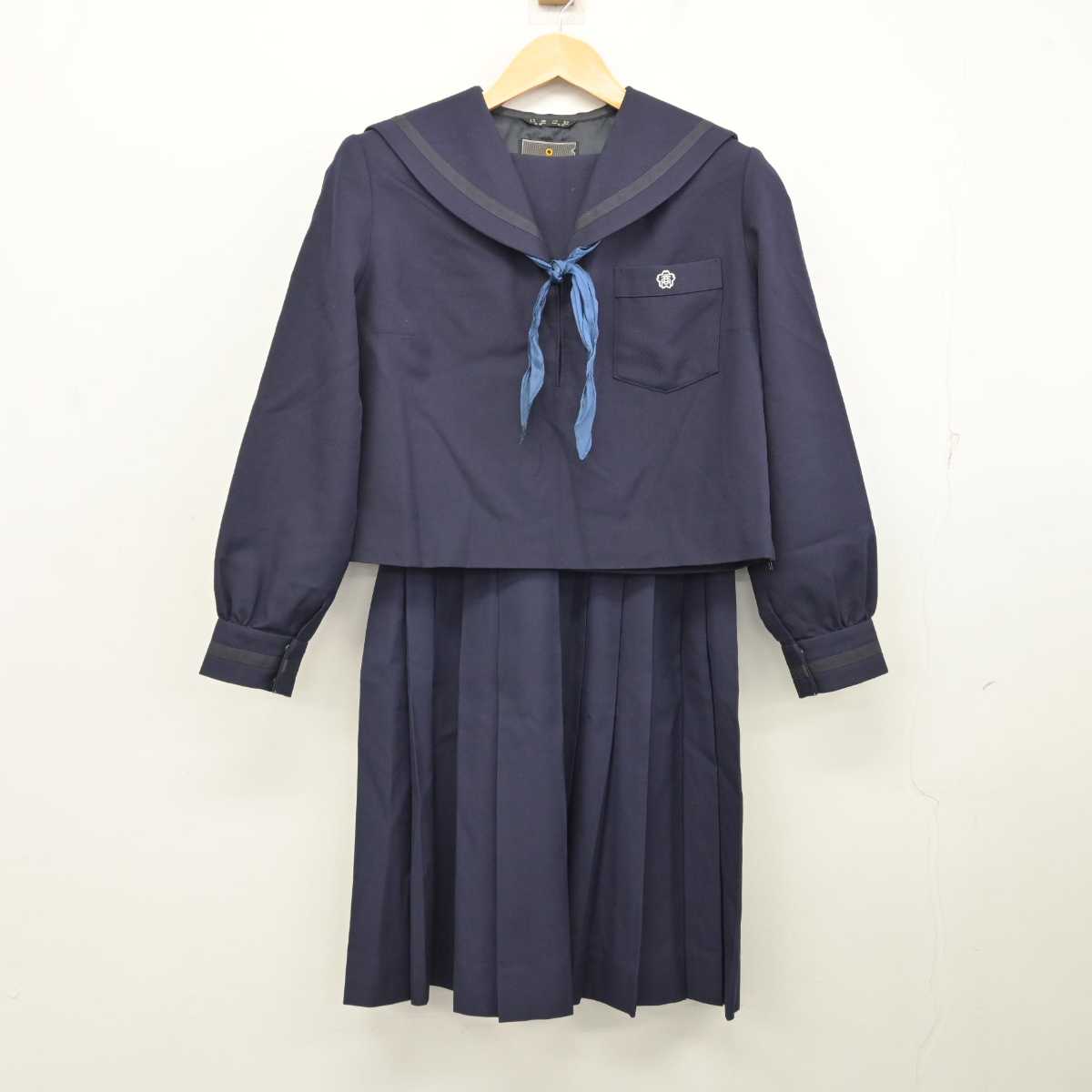 【中古】岩手県 盛岡商業高等学校 女子制服 3点 (セーラー服・スカート) sf074173