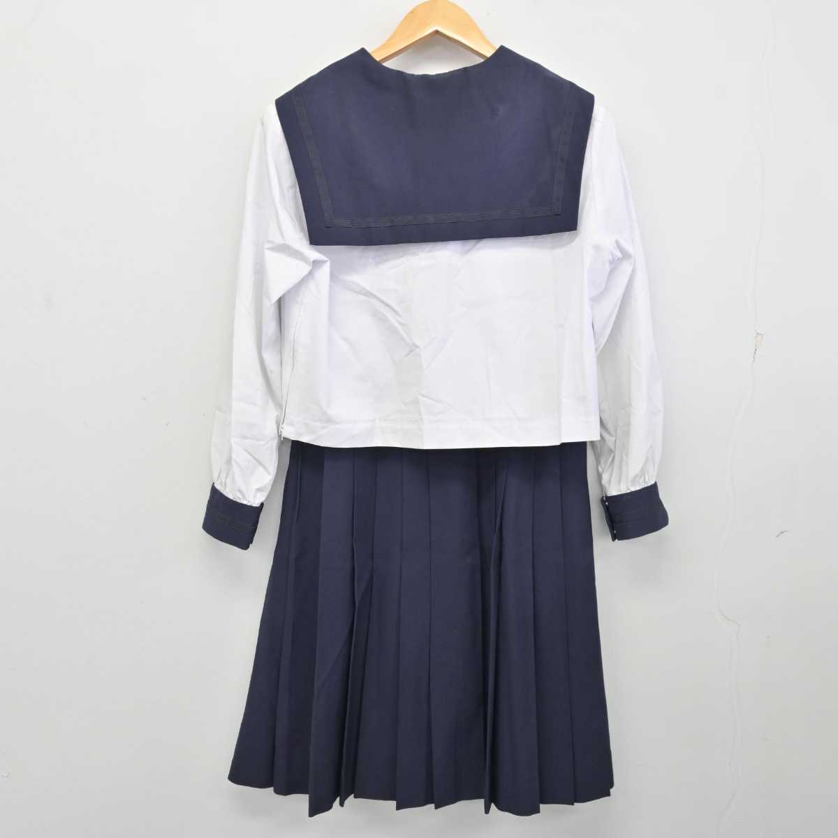 【中古】岩手県 盛岡商業高等学校 女子制服 3点 (セーラー服・スカート) sf074174