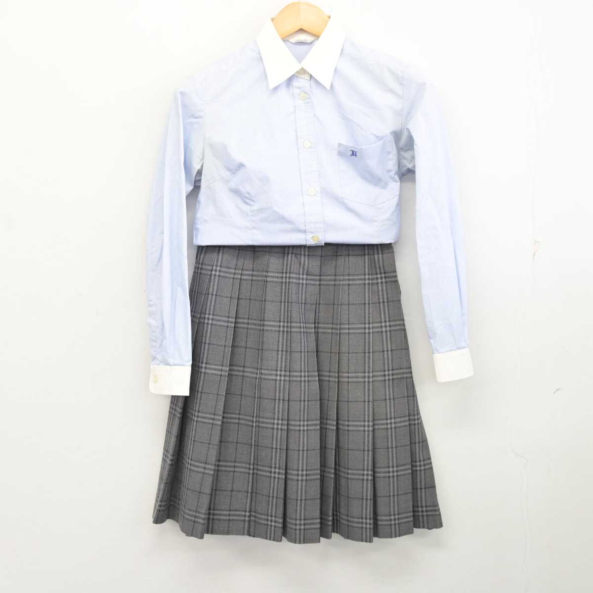 【中古】静岡県 浜松市立高等学校 女子制服 3点 (ブレザー・シャツ・スカート) sf074178