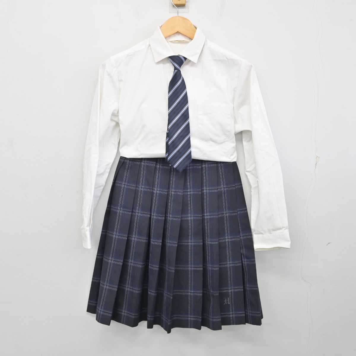 【中古】石川県 宝達高等学校 女子制服 4点 (ブレザー・シャツ・スカート) sf074187