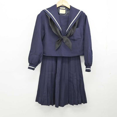 【中古】愛知県 金城学院中学校・高等学校 女子制服 4点 (セーラー服・スカート) sf074192