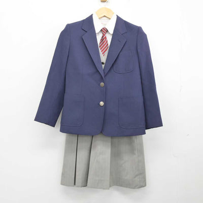 【中古】宮城県 仙台市立郡山中学校 女子制服 5点 (ブレザー・ベスト・シャツ・スカート) sf074198