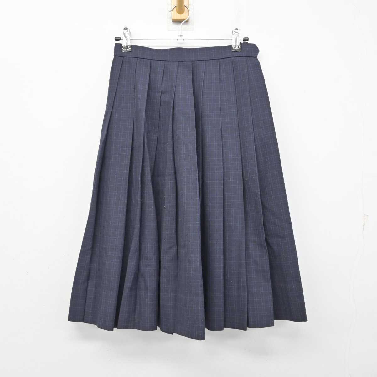 【中古】福岡県 福岡市内中学校標準服 女子制服 4点 (ブレザー・シャツ・スカート) sf074205