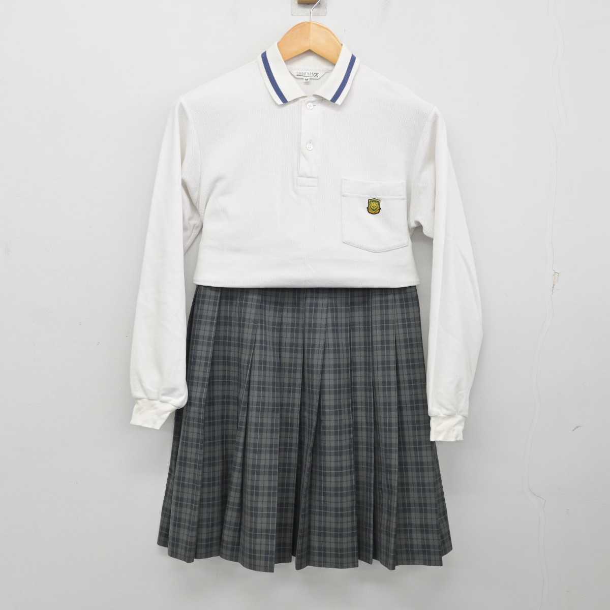 【中古】大阪府 大東市立深野中学校 女子制服 5点 (ブレザー・ニット・シャツ・スカート) sf074208