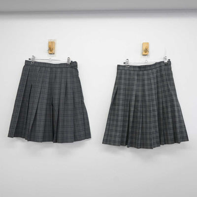 【中古】大阪府 深野中学校 女子制服 3点 (ニット・スカート) sf074209