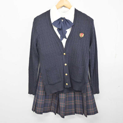 【中古】愛知県 安城学園高等学校 女子制服 5点 (ブレザー・ニット・シャツ・スカート) sf074214