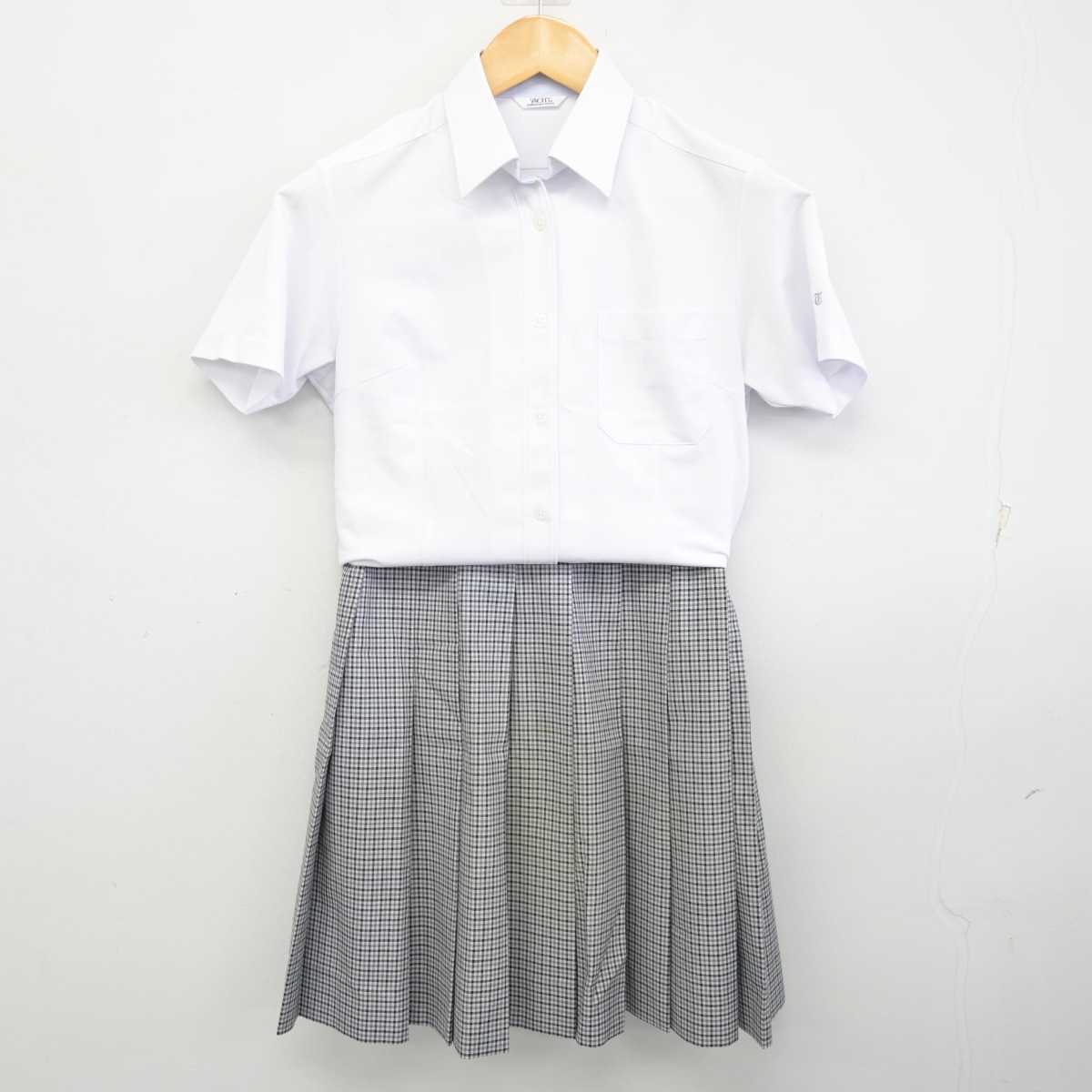 【中古】静岡県 桐陽高等学校 女子制服 2点 (シャツ・スカート) sf074216