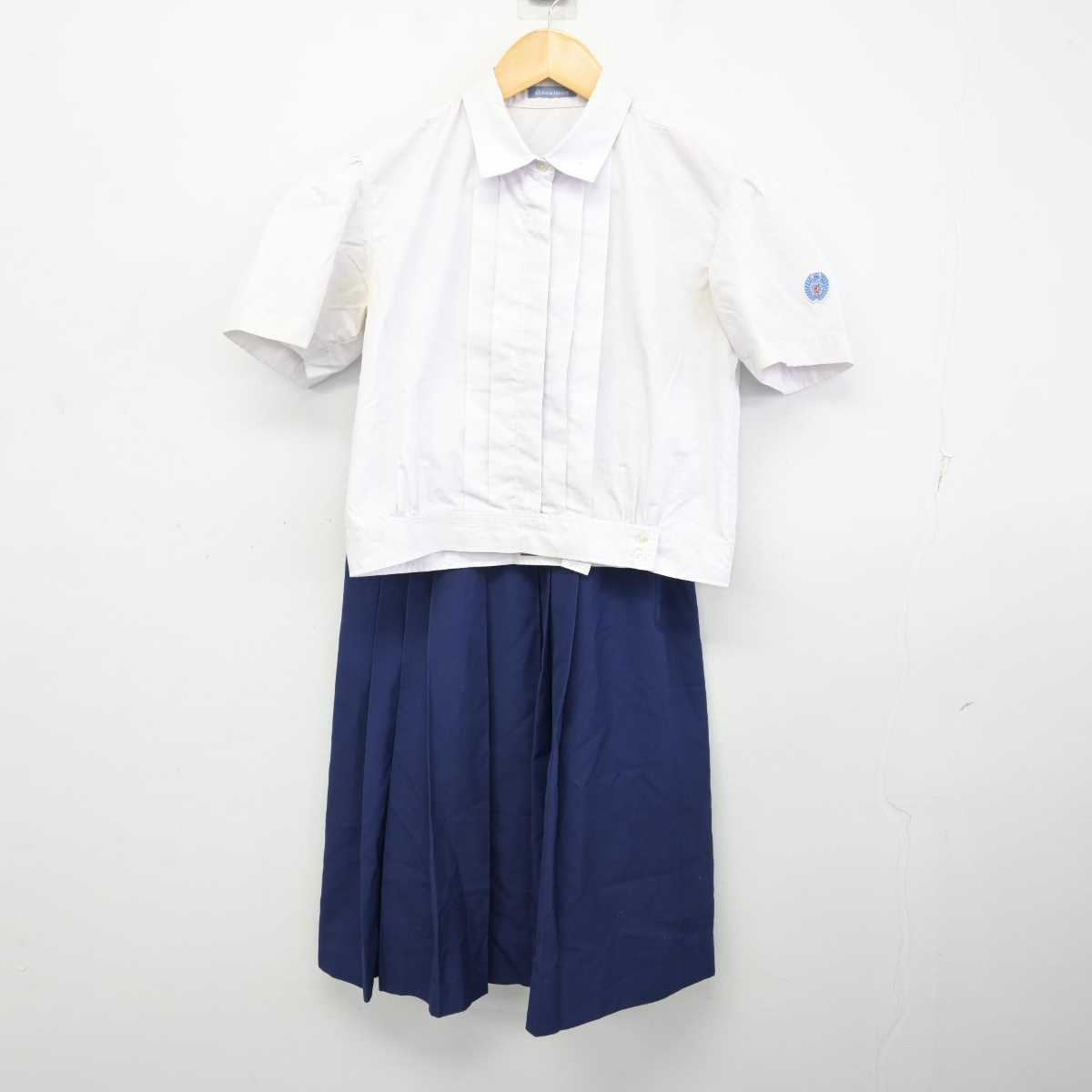 【中古】大阪府 四天王寺中学校・高等学校 女子制服 2点 (シャツ・スカート) sf074224