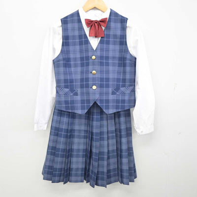 【中古】埼玉県 大井中学校 女子制服 5点 (ブレザー・ベスト・シャツ・スカート) sf074228