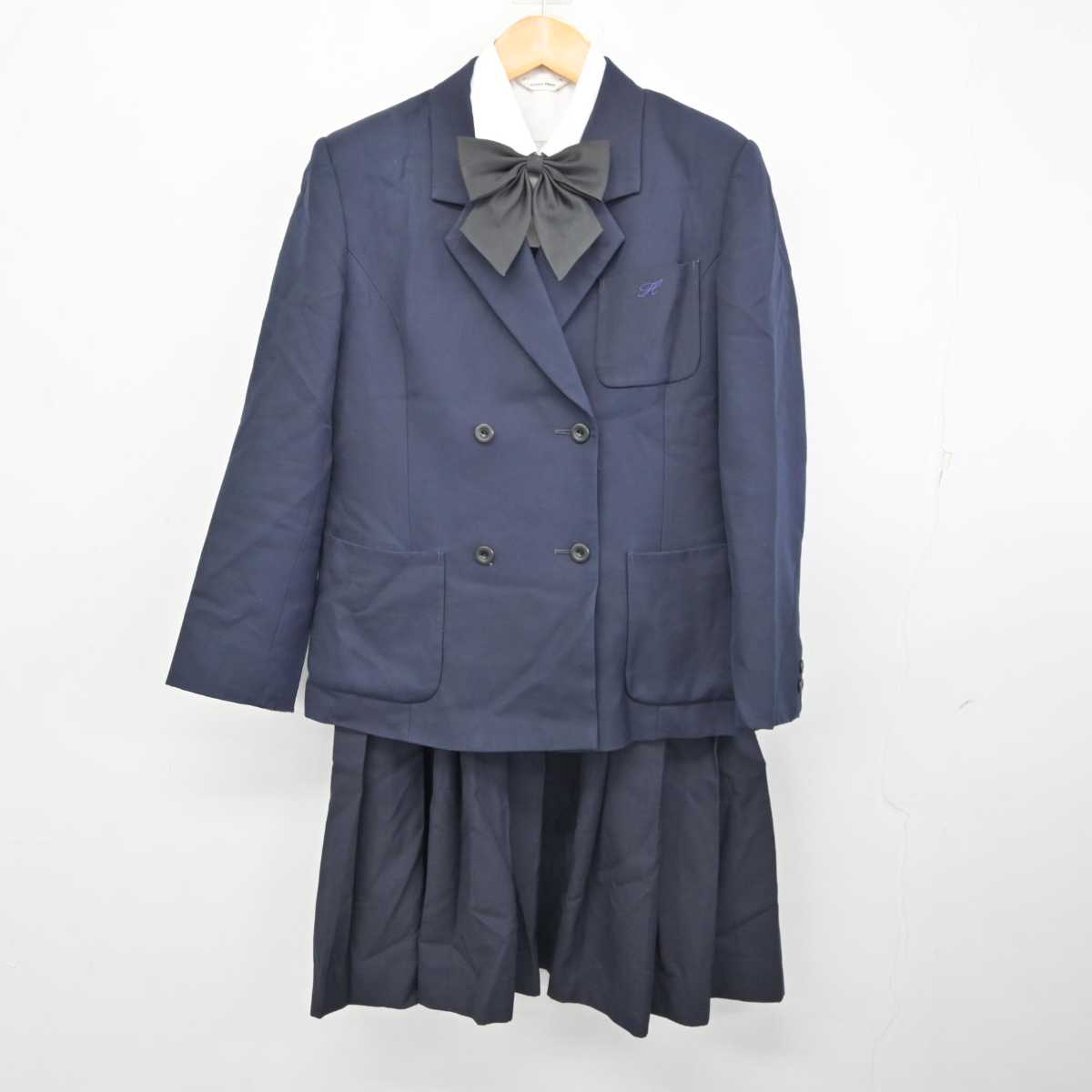 【中古】千葉県 日出学園中学校・高等学校 女子制服 4点 (ブレザー・ジャンパースカート・シャツ) sf074241