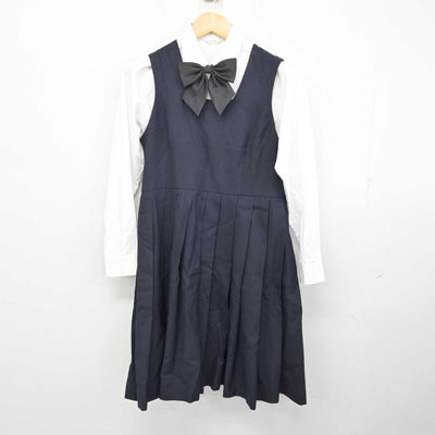 【中古】千葉県 日出学園中学校・高等学校 女子制服 4点 (ブレザー・ジャンパースカート・シャツ) sf074241