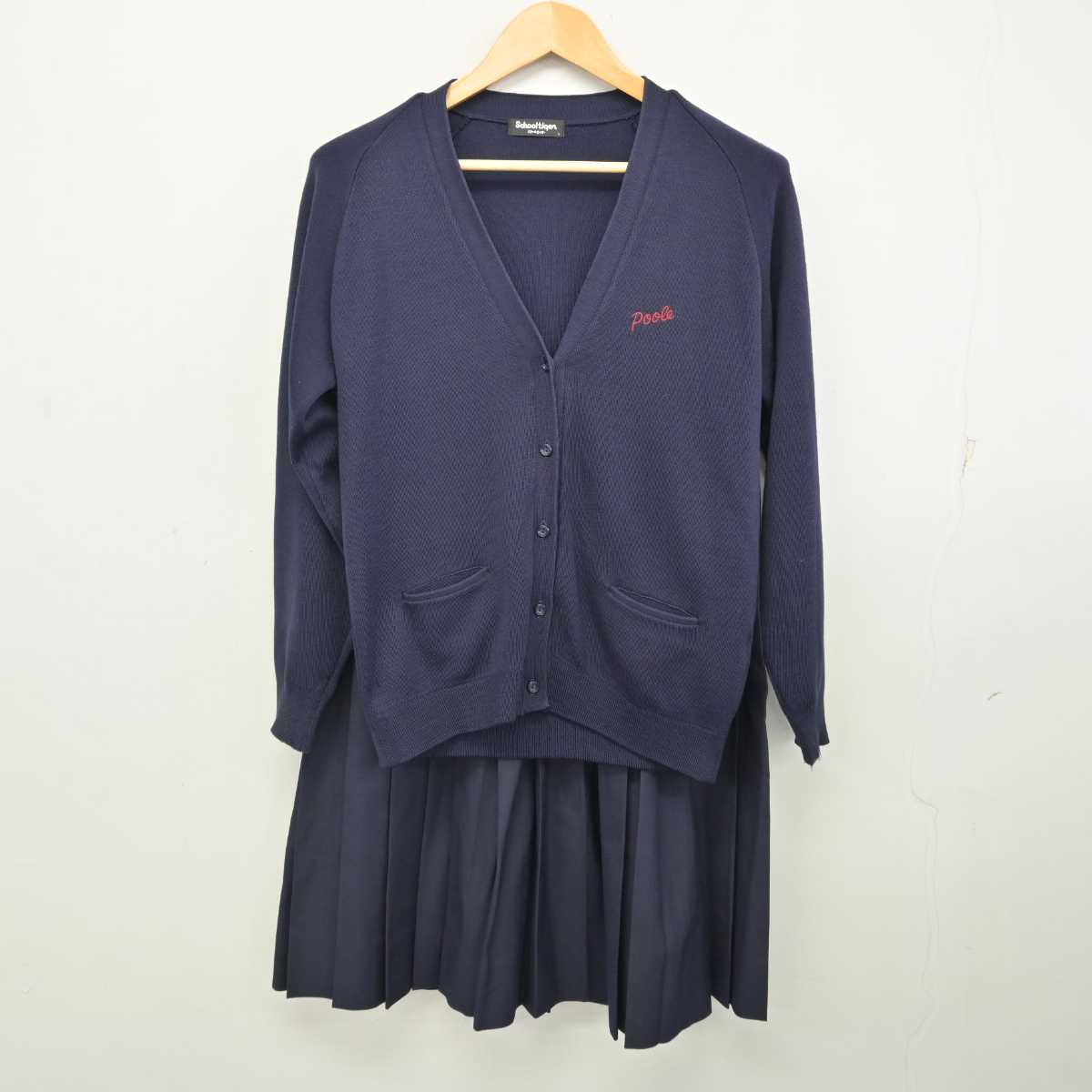 【中古】大阪府 プール学院中学校・高等学校 女子制服 4点 (ニット・セーラー服・スカート) sf074246