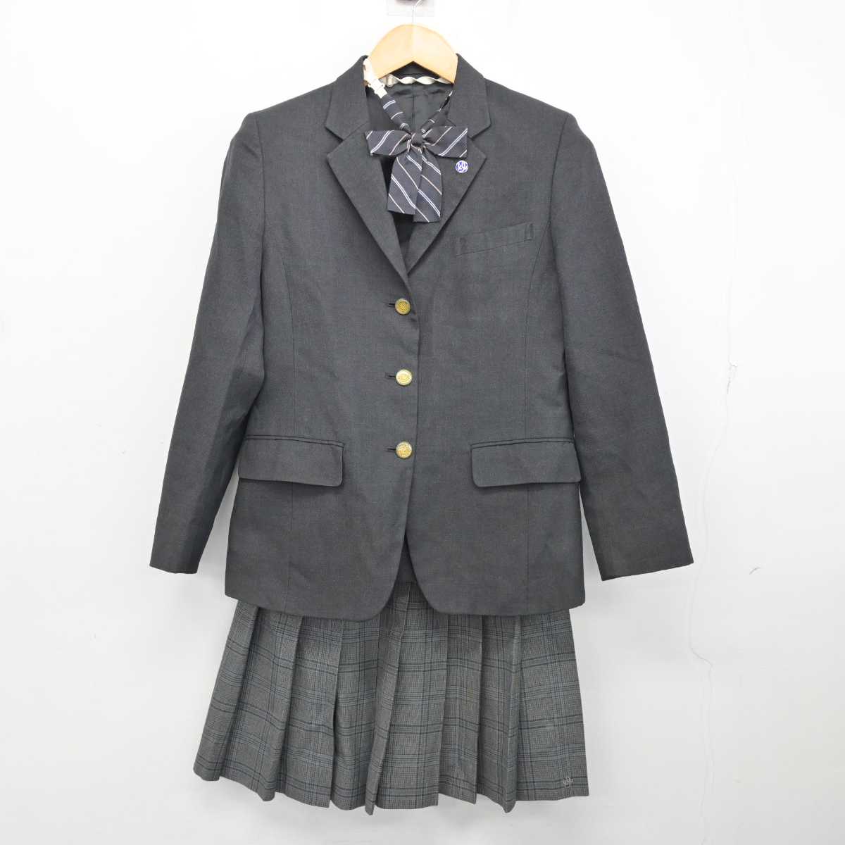 【中古】埼玉県 草加高等学校 女子制服 5点 (ブレザー・スカート・スカート) sf074252