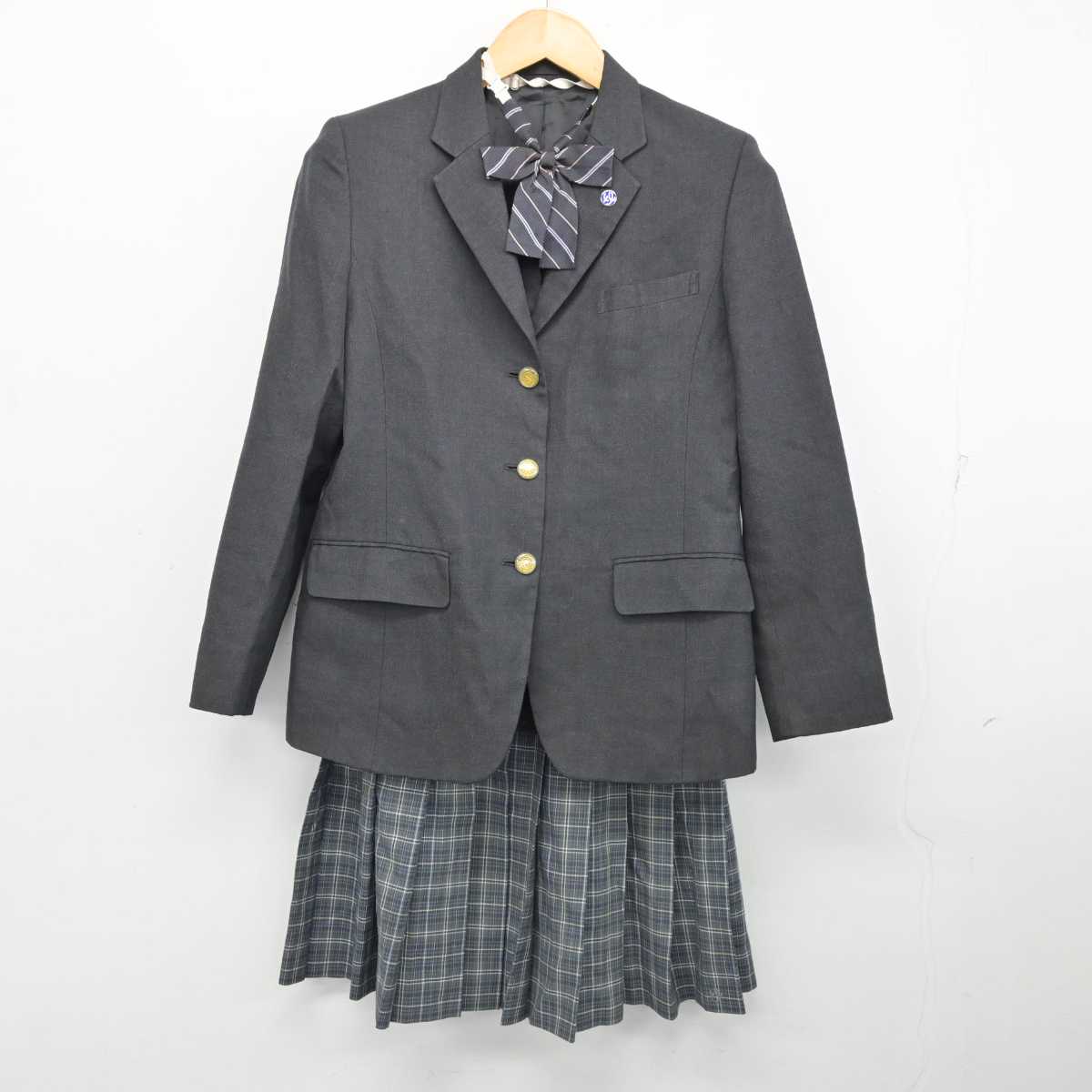 【中古】埼玉県 草加高等学校 女子制服 5点 (ブレザー・スカート・スカート) sf074252