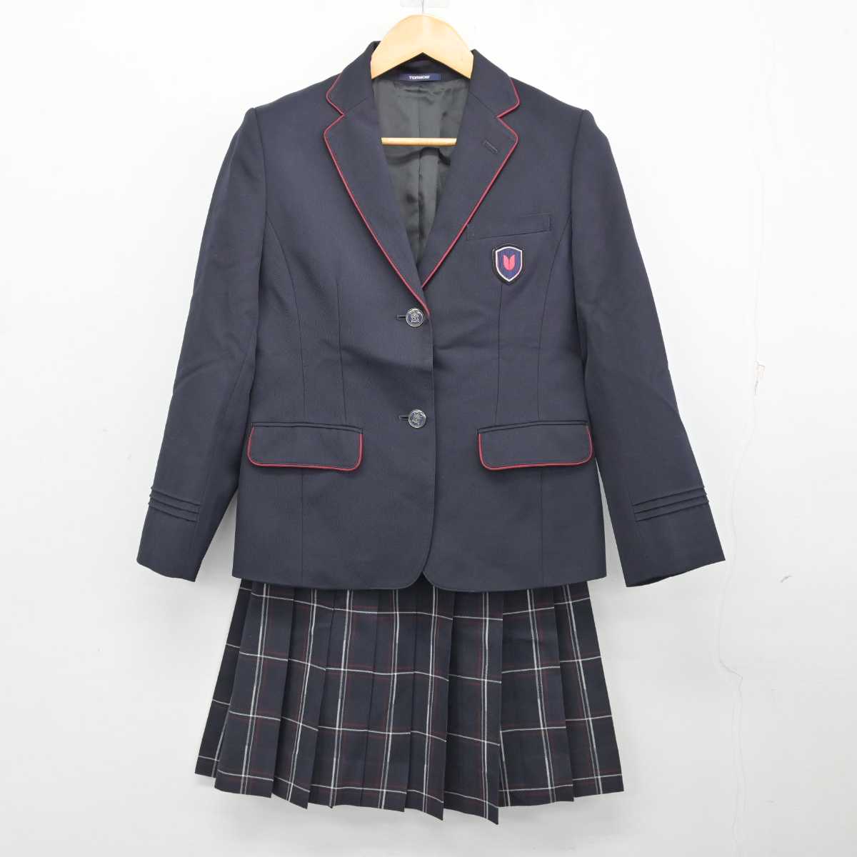 【中古】神奈川県 英理女子学院高等学校 女子制服 3点 (ブレザー・スカート) sf074268