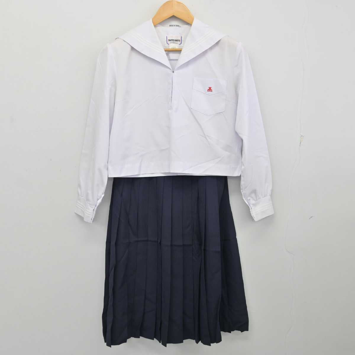 【中古】兵庫県 姫路東高等学校 女子制服 3点 (セーラー服・セーラー服・スカート) sf074273