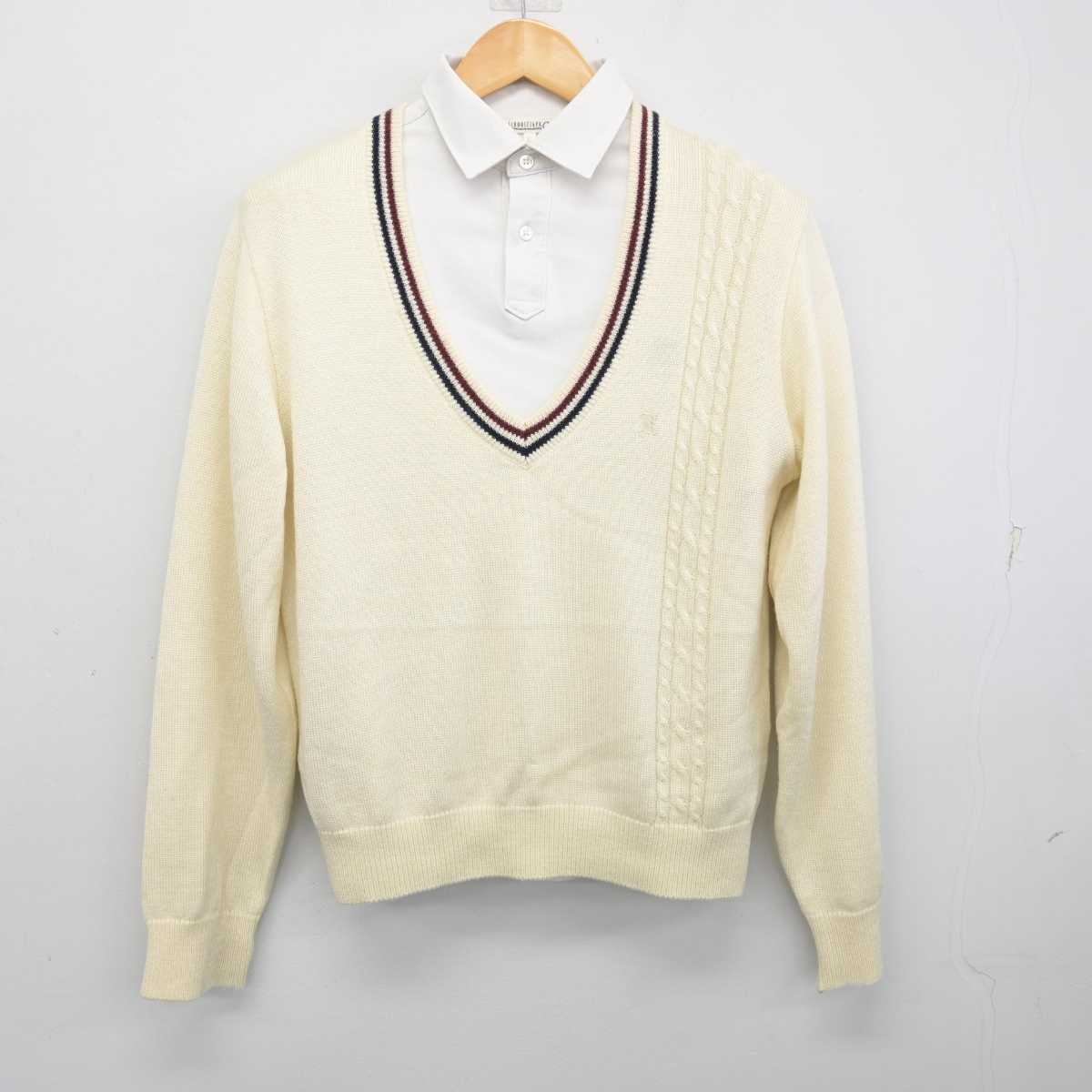 【中古】兵庫県 香寺高等学校 女子制服 2点 (ニット・シャツ) sf074282