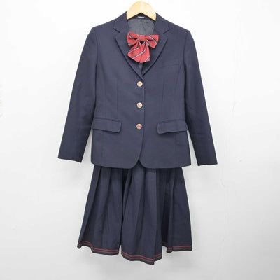 【中古】静岡県 浜松開誠館中学校・高等学校 女子制服 4点 (ブレザー・ニット・スカート) sf074289