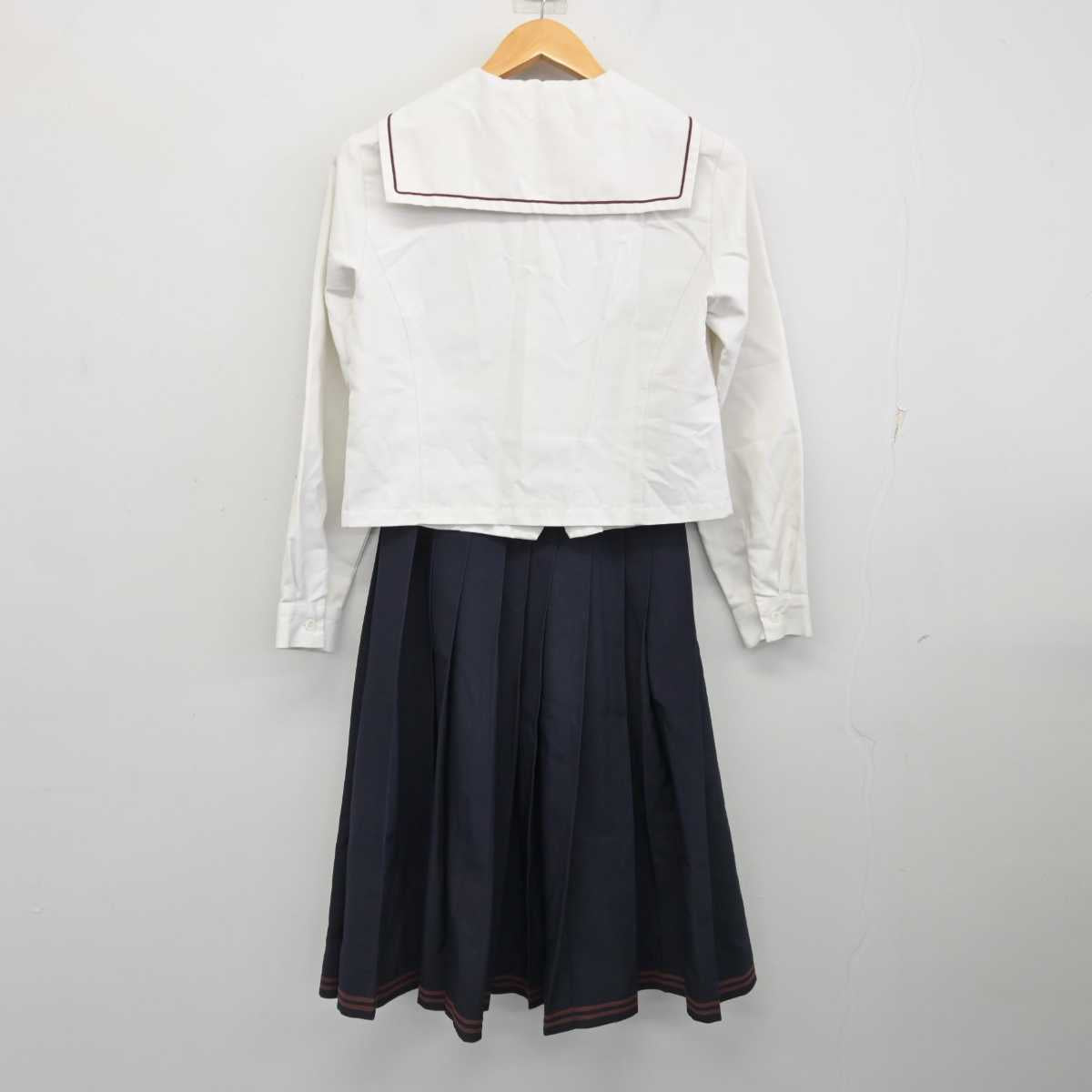 【中古】静岡県 浜松開誠館中学校・高等学校 女子制服 3点 (セーラー服・セーラー服・スカート) sf074290