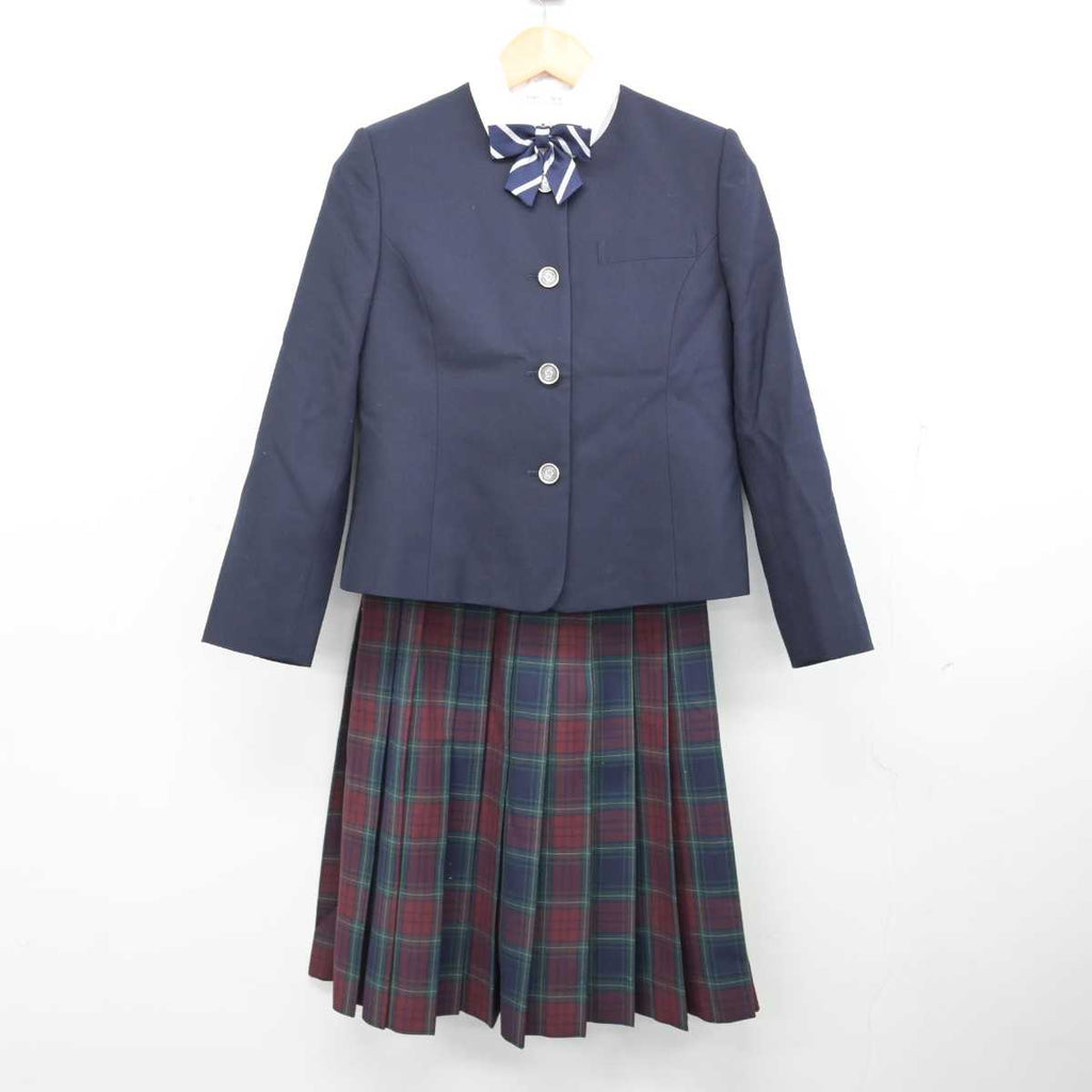 【中古】福岡県 筑陽学園高等学校 女子制服 7点 (ブレザー・ニット・シャツ・スカート) sf074291