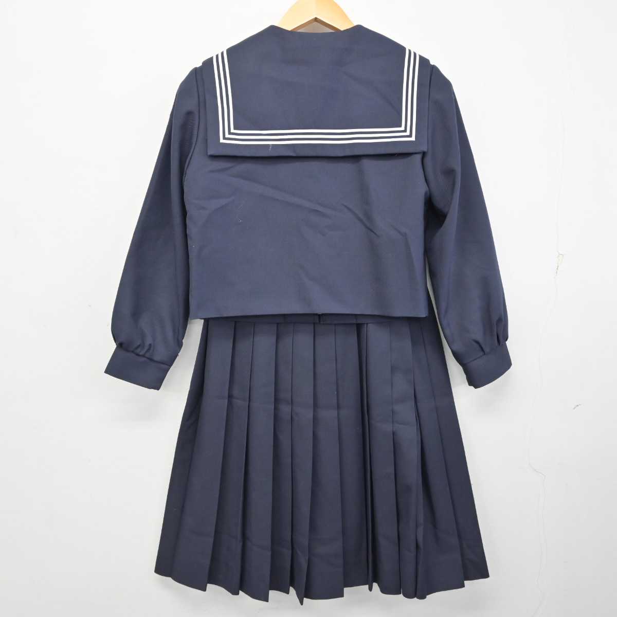 【中古】福岡園 昭代中学校 女子制服 2点 (セーラー服・スカート) sf074303