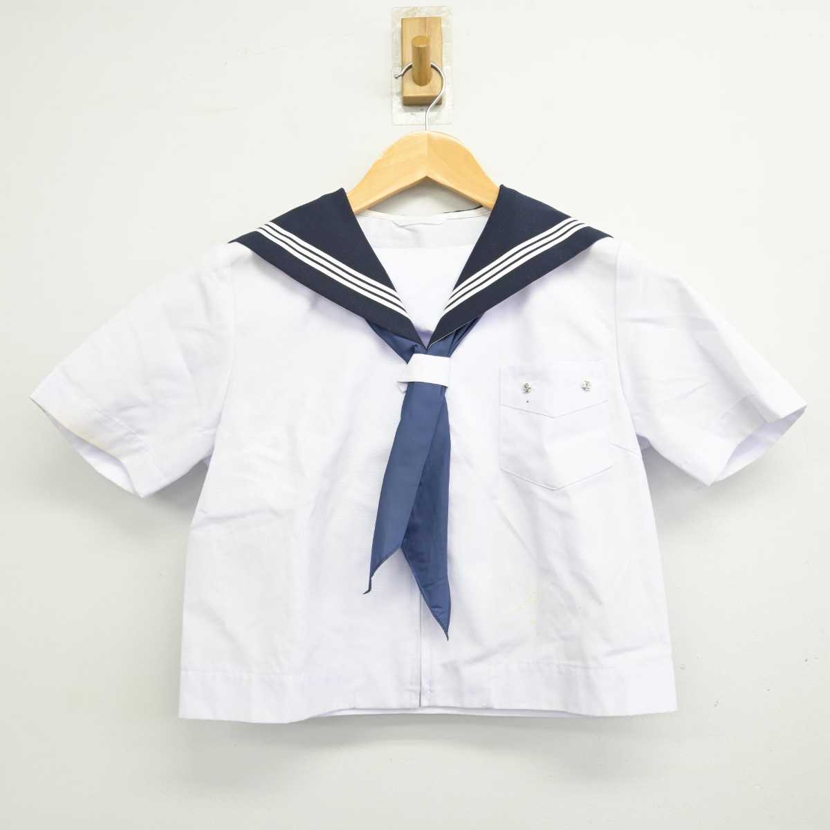 【中古】福岡園 昭代中学校 女子制服 3点 (セーラー服・スカート) sf074304