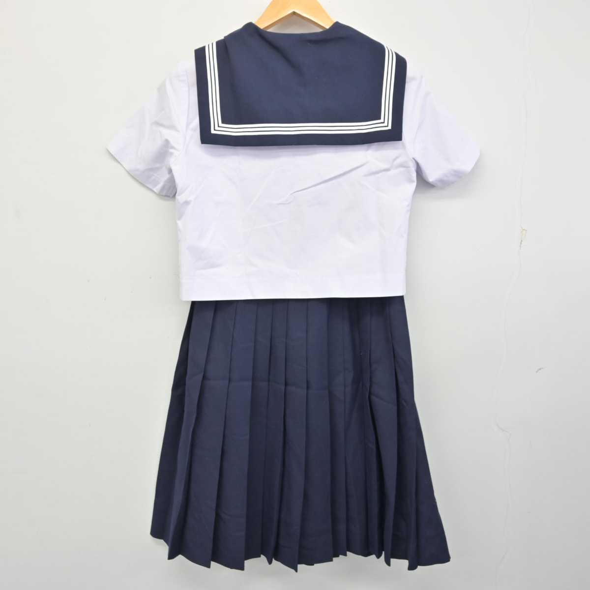 【中古】福岡県 昭代中学校 女子制服 2点 (セーラー服・スカート) sf074305