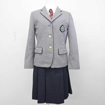 【中古】福岡県 博多学園 博多高等学校 女子制服 4点 (ブレザー・シャツ・スカート) sf074308