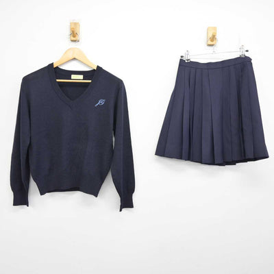 【中古】東京都 十文字高等学校 女子制服 2点 (ニット・スカート) sf074316