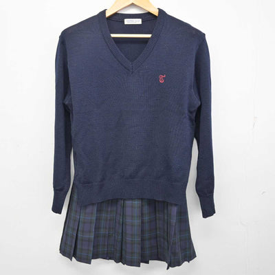 【中古】東京都 東京高等学校 女子制服 2点 (ニット・スカート) sf074320